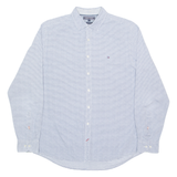 TOMMY HILFIGER Mens Shirt Blue Spotted Long Sleeve L