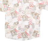 CASA MODA Mens Shirt White Crazy Pattern L