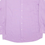 RENATO CAVALLI Mens Plain Shirt Purple Long Sleeve L