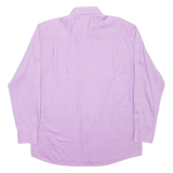 RENATO CAVALLI Mens Plain Shirt Purple Long Sleeve L