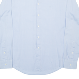 CALVIN KLEIN Slim Fit Mens Plain Shirt Blue Long Sleeve M