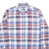 TOMMY HILFIGER Mens Shirt Blue Check Long Sleeve M