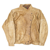 AMARA CUIR Womens Jacket Brown Faux Leather L