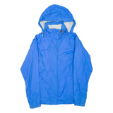 MAMMUT Womens Rain Jacket Blue Hooded S