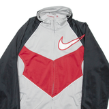 NIKE Mens Track Jacket Grey Colourblock M