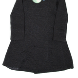 DESIGUAL Womens Overcoat Coat Black Spotted M