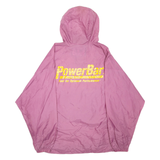 POWERBAR 1/4 Zip Womens Anorak Jacket Purple Nylon Hooded XL