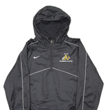 NIKE AVON Swimming And Diving PULLOVER Mens Windbreaker Jacket Black Hooded L