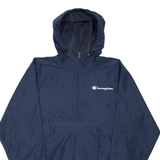 CHAMPION Mens Pullover Jacket Blue Hooded S