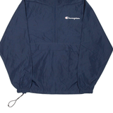 CHAMPION Mens Pullover Jacket Blue Hooded S