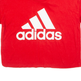 ADIDAS Cropped Top Womens T-Shirt Red S