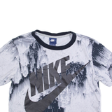 NIKE Cropped Womens Tie Dye T-Shirt Blue XS