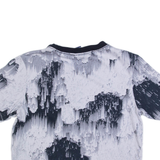 NIKE Cropped Womens Tie Dye T-Shirt Blue XS