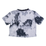 NIKE Cropped Womens Tie Dye T-Shirt Blue XS