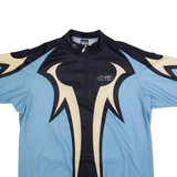 Cycling Shirt Mens Jersey Blue 1/4 Zip L