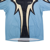 Cycling Shirt Mens Jersey Blue 1/4 Zip L