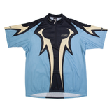 Cycling Shirt Mens Jersey Blue 1/4 Zip L