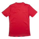 ADIDAS Mens Football Shirt Jersey Red V-Neck S