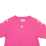 ADIDAS ORIGINALS Cropped Womens T-Shirt Pink UK 6