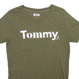 TOMMY JEANS Womens T-Shirt Green M