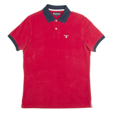 BARBOUR Mens Polo Shirt Red M