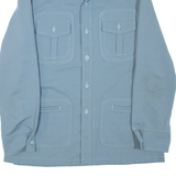 LEE Lined Mens Plain Shirt Blue Long Sleeve L