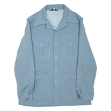 LEE Lined Mens Plain Shirt Blue Long Sleeve L