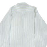 Mens Shirt White Striped Long Sleeve 2XL
