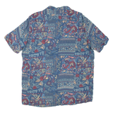 JEAN PASCALE Mens Shirt Blue Crazy Pattern XL