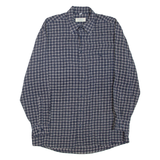Mens Shirt Blue Check Long Sleeve M