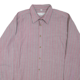 Mens Shirt Purple Striped Long Sleeve XL