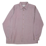 Mens Shirt Purple Striped Long Sleeve XL