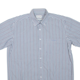 PIERRE CARDIN Mens Shirt Blue Striped L
