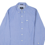 PEPE JEANS Mens Shirt Blue Striped Long Sleeve S