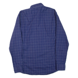 TOMMY HILFIGER Fitted Mens Shirt Blue Check Long Sleeve L