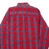Mens Shirt Red Check Long Sleeve XL