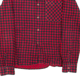 Mens Shirt Red Check Long Sleeve S