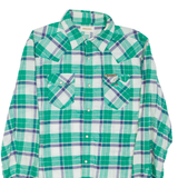DIESEL Mens Shirt Green Check Long Sleeve M