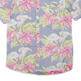 HILFIGER DENIM Mens Hawaiian Shirt Grey Floral L