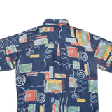 CASUALAND Mens Shirt Blue Crazy Pattern M