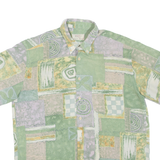 BERTO Mens Shirt Green Crazy Pattern L