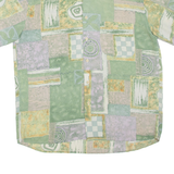 BERTO Mens Shirt Green Crazy Pattern L