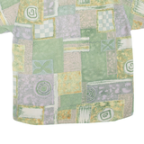 BERTO Mens Shirt Green Crazy Pattern L