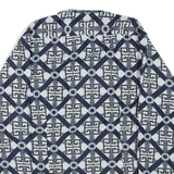 LEMON TREE Slim Fit Mens Shirt Blue Geometric Long Sleeve L