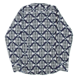 LEMON TREE Slim Fit Mens Shirt Blue Geometric Long Sleeve L