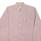 FREE LOOK LE CHEMISE Mens Shirt Maroon Striped Long Sleeve XL