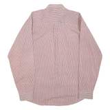 FREE LOOK LE CHEMISE Mens Shirt Maroon Striped Long Sleeve XL