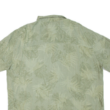 ISLAND SHARES Mens Hawaiian Shirt Green Floral 2XL