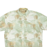 NATURAL ISSUE Mens Hawaiian Shirt Green Floral L