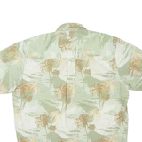 NATURAL ISSUE Mens Hawaiian Shirt Green Floral L